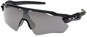 oakley men’s oo9208 radar ev path rectangular sunglasses, polished black/prizm black, 38 mm