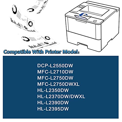 MaxColor TN730 1 Pack Black Compatible TN-730 Toner Cartridge Replacement for Brother DCP-L2550DW MFC-L2710DW L2750DW L2750DWXL HL-L2350DW L2370DW/DWXL L2390DW L2395DW Printer Ink Cartridge.