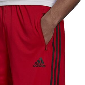 adidas Men's Designed 2 Move 3-Stripes Primeblue Shorts, Scarlet/Black, X-Large