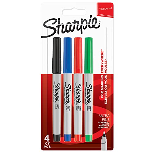 SHARPIE Permanent Markers | Ultra-Fine Point | Assorted Colours | 12 Count