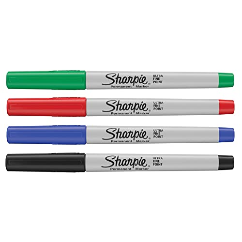 SHARPIE Permanent Markers | Ultra-Fine Point | Assorted Colours | 12 Count