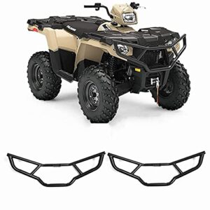 2pcs atv front and rear bumpers compatible with 2014-2020 polaris sportsman 570/ x2 570/ 570 sp/etx/450 bumper protector