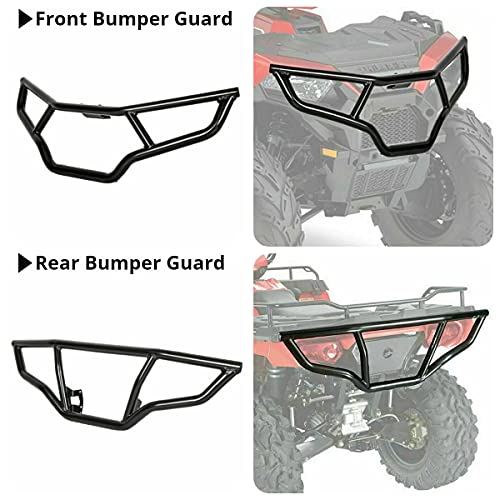 2Pcs ATV Front and Rear Bumpers Compatible with 2014-2020 Polaris Sportsman 570/ X2 570/ 570 SP/ETX/450 Bumper Protector