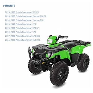 2Pcs ATV Front and Rear Bumpers Compatible with 2014-2020 Polaris Sportsman 570/ X2 570/ 570 SP/ETX/450 Bumper Protector