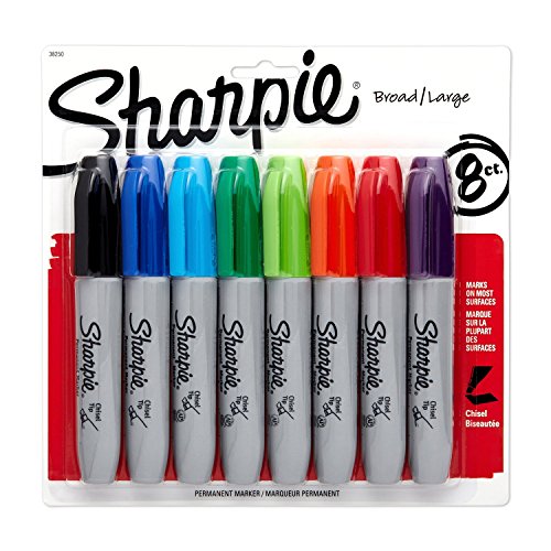 Sharpie Chisel Tip Assorted Colored Markers 8 Count - 2 Pack