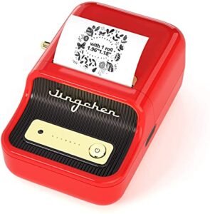 niimbot b21 inkless label maker, mini thermal label maker compatible with ios & android, for home organization, business, barcode, qr code, with 1 pack 1.96×1.18 inch white label, red