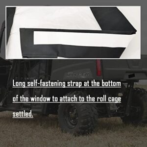 Polaris Ranger Full Size Rear Windshield, Soft PVC Dust Panel for Ranger 500 570 700 Round Bar ROPS (2 Seaters & Crew)