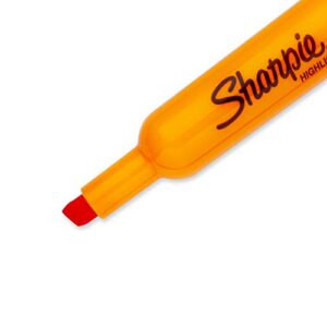 SHARPIE Tank Style Highlighters, Chisel Tip, Fluorescent Orange, Box of 12