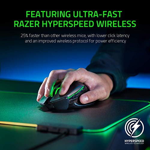 Razer Basilisk Ultimate Hyperspeed Wireless Gaming Mouse: Fastest Gaming Mouse Switch Classic Black (Renewed)