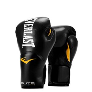 everlast elite pro style training gloves, black, 12 oz