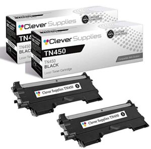 cs compatible toner cartridge replacement for brother tn450 tn-450 2 black hl-2275 2275dw 2280dw mfc-7240 7360n 7365dn 7460dn 7860dw fax-2845 intellifax 2840 2940