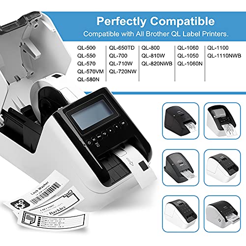 COLORWING Compatible Labels Replacement for Brother DK-1201 Standard Address Labels 1.1 x 3.5 inch Die-Cut 29mm x 90mm, for Brother QL-800 QL-810W QL-700 QL-500, 6 Roll - 400 Labels/Roll