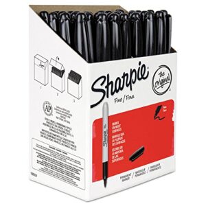 SHARPIE 1884739 Fine Point Permanent Marker Black 36/Pack