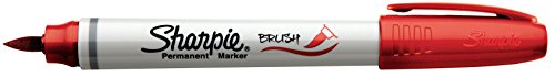 Sharpie Permanent Markers, Brush Tip, Assorted, 12 Pack