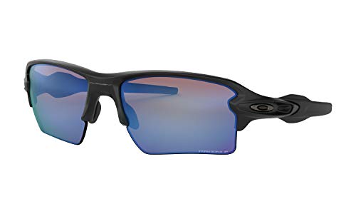 Oakley Flak 2.0 XL Sunglasses (Matte Black Frame/Prizm Deep H2 O Polarized Lens) with USA Flag Lens Cleaning Kit