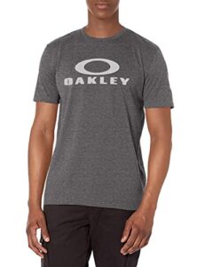 oakley o bark short sleeve t-shirt, grey heather/stone grey, large