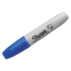 sharpie 38203 permanent marker 5.3mm chisel tip blue dozen