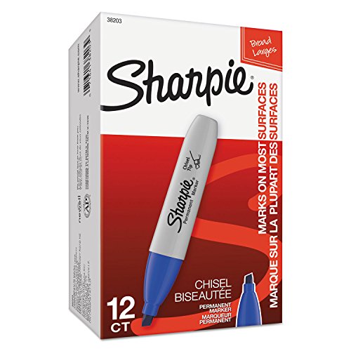 Sharpie 38203 Permanent Marker 5.3Mm Chisel Tip Blue Dozen