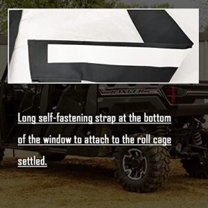 Polaris Ranger Rear Window XP 1000 900 PVC Waterproof Instant Rear Windshield Compatible with 2017-2023 Polaris Ranger XP 1000 900 / Crew