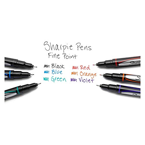 Sharpie Plastic Point Stick Permanent Water Resistant Pen, Black Ink, Fine, 4 per Pack