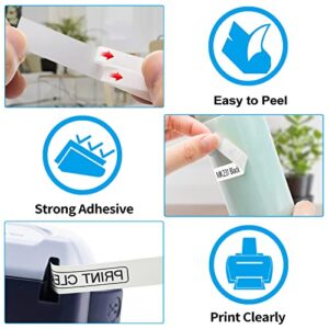 5P M-K231 M Tape MK231-731 12mm 1/2 Compatible with Brother M Label Tape 12mm 0.47 White/Color Label Maker M Tape Compatible with Brother PT-80 PT-70 PT-65 PT-55 PT-M95 PT-90