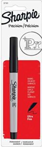 sharpie 37101pp black ultra fine point permanent marker; proudly permanent ink marks on paper, plastic, metal and most other surfaces; intensely brilliant colors create eye-popping