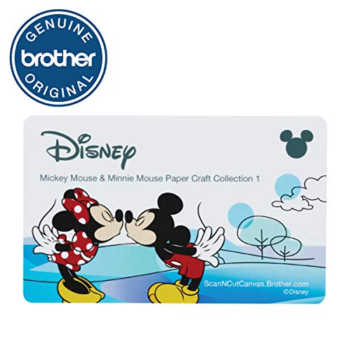 Brother ScanNCut Disney Pattern Collection 1 CADSNP01, Classic Mickey & Minnie Mouse, 26 Designs Disney Vinyl Decals, DIY Valentine's Cards, Appliques with Mickey Ears, Gloves, Hearts, Banners & More