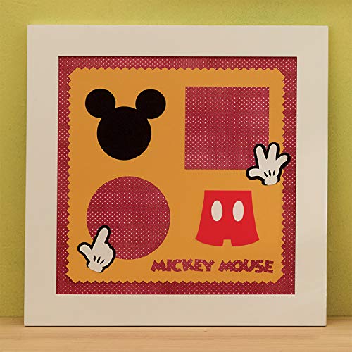 Brother ScanNCut Disney Pattern Collection 1 CADSNP01, Classic Mickey & Minnie Mouse, 26 Designs Disney Vinyl Decals, DIY Valentine's Cards, Appliques with Mickey Ears, Gloves, Hearts, Banners & More