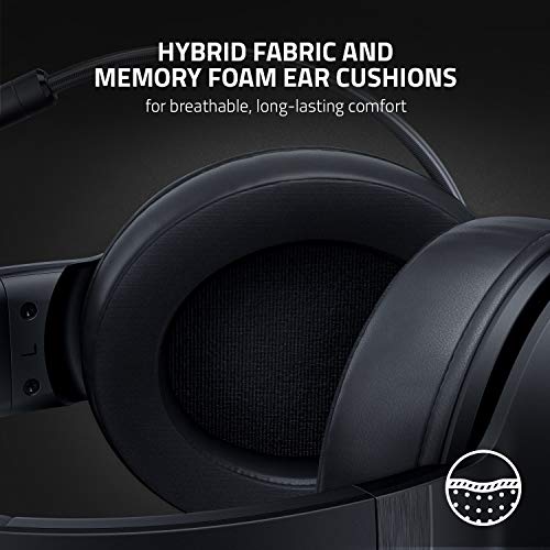 Razer Kraken V3 X Gaming Headset: 7.1 Surround Sound - Triforce 40mm Drivers - HyperClear Bendable Cardioid Mic - Chroma RGB Lighting - for PC - Classic Black