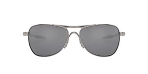 oakley men’s oo4060 crosshair pilot sunglasses, lead/prizm black polarized, 61 mm