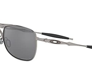 Oakley Men's OO4060 Crosshair Pilot Sunglasses, Lead/Prizm Black Polarized, 61 mm