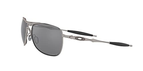 Oakley Men's OO4060 Crosshair Pilot Sunglasses, Lead/Prizm Black Polarized, 61 mm