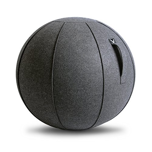 Vivora Luno Exercise Ball Chair, Canvas & Felt for Home Offices, Balance Training, Yoga Ball