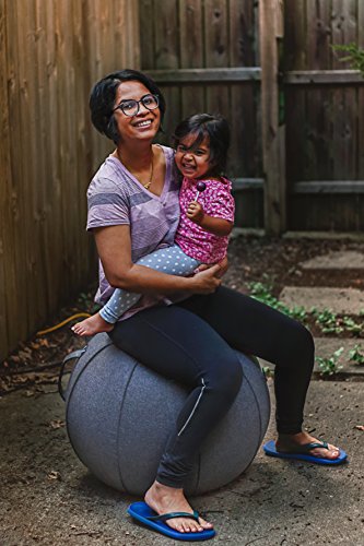 Vivora Luno Exercise Ball Chair, Canvas & Felt for Home Offices, Balance Training, Yoga Ball