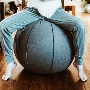 Vivora Luno Exercise Ball Chair, Canvas & Felt for Home Offices, Balance Training, Yoga Ball