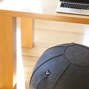 Vivora Luno Exercise Ball Chair, Canvas & Felt for Home Offices, Balance Training, Yoga Ball