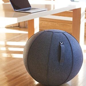 Vivora Luno Exercise Ball Chair, Canvas & Felt for Home Offices, Balance Training, Yoga Ball