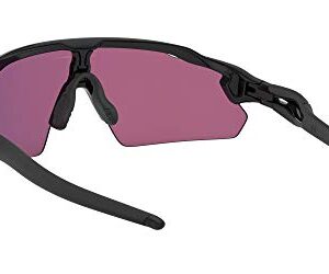 Oakley Men's OO9211 Radar EV Pitch Rectangular Sunglasses, Polished Black/Prizm Field, 38 mm