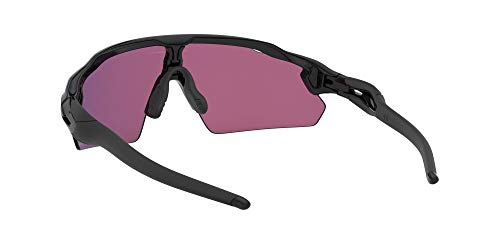 Oakley Men's OO9211 Radar EV Pitch Rectangular Sunglasses, Polished Black/Prizm Field, 38 mm