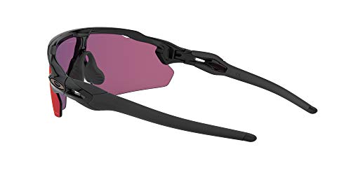 Oakley Men's OO9211 Radar EV Pitch Rectangular Sunglasses, Polished Black/Prizm Field, 38 mm