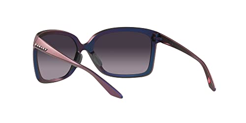 Oakley Women's OO9230 Wildrye Butterfly Sunglasses, Matte Cyan/Purple Colorshift/Prizm Grey Gradient, 61 mm