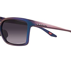 Oakley Women's OO9230 Wildrye Butterfly Sunglasses, Matte Cyan/Purple Colorshift/Prizm Grey Gradient, 61 mm