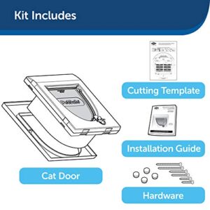 PetSafe Staywell 4 Way Locking Classic Cat Flap, Tunnel Included, Easy Install, Durable, Pet Door for Cats