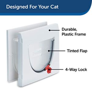 PetSafe Staywell 4 Way Locking Classic Cat Flap, Tunnel Included, Easy Install, Durable, Pet Door for Cats