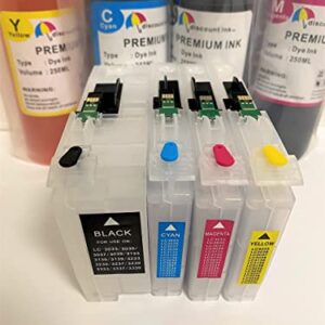 Inkpro Empty Refillable Cartridges Plus Refill Ink Compatible Replacement for Brother LC3035 3035 LC3033 3033 MFC-J995DW MFC-J995DWXL MFC-J815DW MFC-J805DW MFC-J805DW Printer