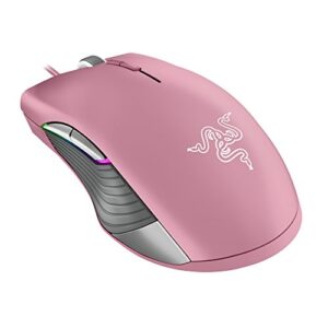 razer lancehead te ambidextrous gaming mouse: 16,000 dpi optical sensor – chroma rgb lighting – 8 programmable buttons – mechanical switches – quartz pink