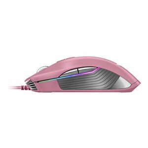 Razer Lancehead TE Ambidextrous Gaming Mouse: 16,000 DPI Optical Sensor - Chroma RGB Lighting - 8 Programmable Buttons - Mechanical Switches - Quartz Pink