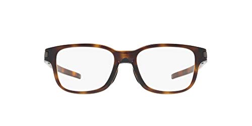 Oakley Men's OX8114 Latch Ss Square Prescription Eyeglass Frames, Polished Brown Tortoise/Demo Lens, 52 mm