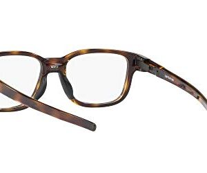 Oakley Men's OX8114 Latch Ss Square Prescription Eyeglass Frames, Polished Brown Tortoise/Demo Lens, 52 mm