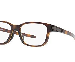 Oakley Men's OX8114 Latch Ss Square Prescription Eyeglass Frames, Polished Brown Tortoise/Demo Lens, 52 mm